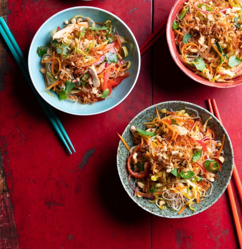 Leftover chicken and chilli vinegar noodle salad-1