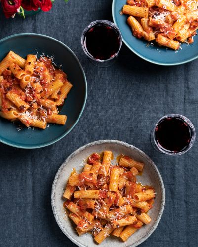 Poons Pasta Amatriciana with WO Sauce Recipe